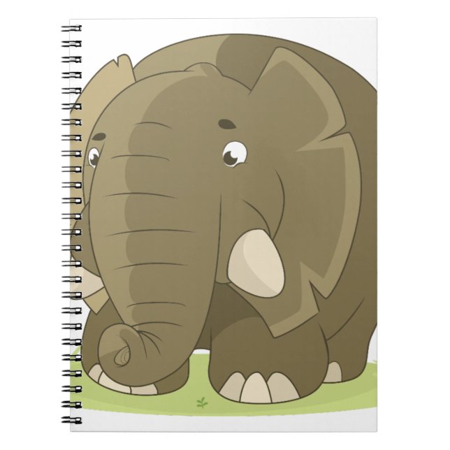 Cartoon Elephant Notizblock (Vorderseite)