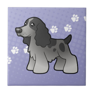 Cartoon-englischer Cockerspaniel Fliese