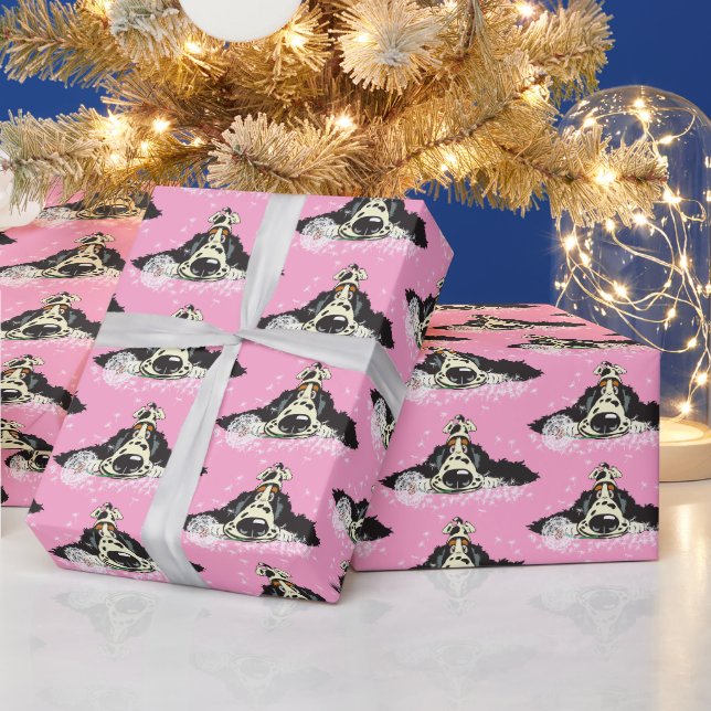 Cartoon English Cocker spaniel Wrapping Paper Geschenkpapier (Feiertage)
