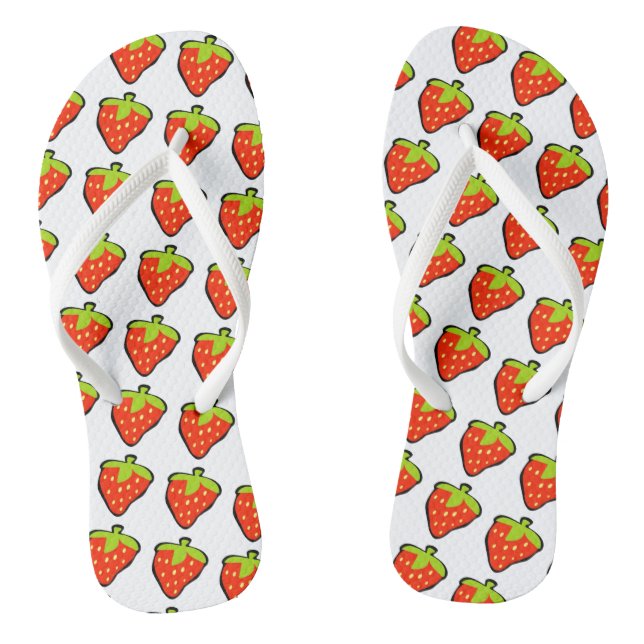 Cartoon Erdbeeren Muster Flip Flops (Fußbett)