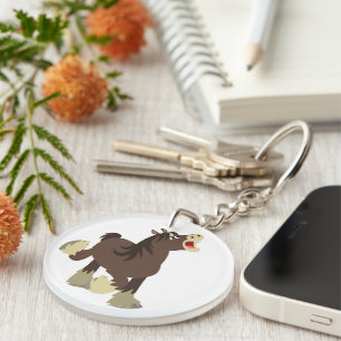 Cartoon Exuberant Cute Porte - clé Cheval Shire