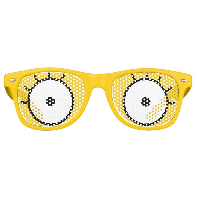 Cartoon Eyelashes Sonnenbrillen (Gelb) (Vorderseite)