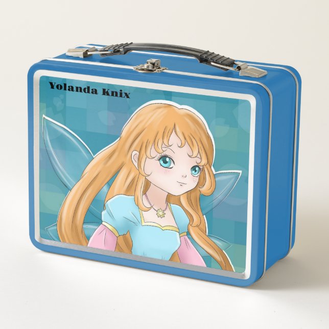 Cartoon Fairy Metall Brotdose (Vorderseite)