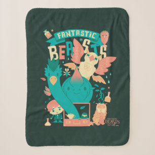 Cartoon Fantastische Bestien mit Newt Scamander Sherpadecke