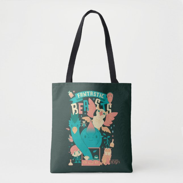 Cartoon Fantastische Bestien mit Newt Scamander Tasche (Vorderseite)