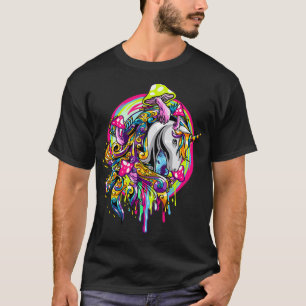 Cartoon Fantasy Unicorat Kinder Unbekannter Monte T-Shirt