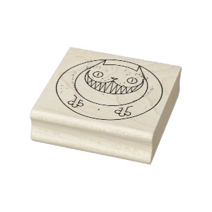 Cartoon Fat Cat Wood Art Briefmarke Gummistempel