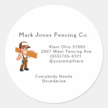 Cartoon Fencing Typ Company Service