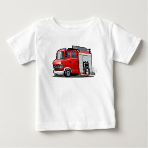 Cartoon-Feuerwehrfahrzeug Baby T-shirt