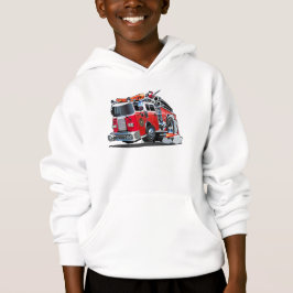 Cartoon-Feuerwehrfahrzeug Hoodie