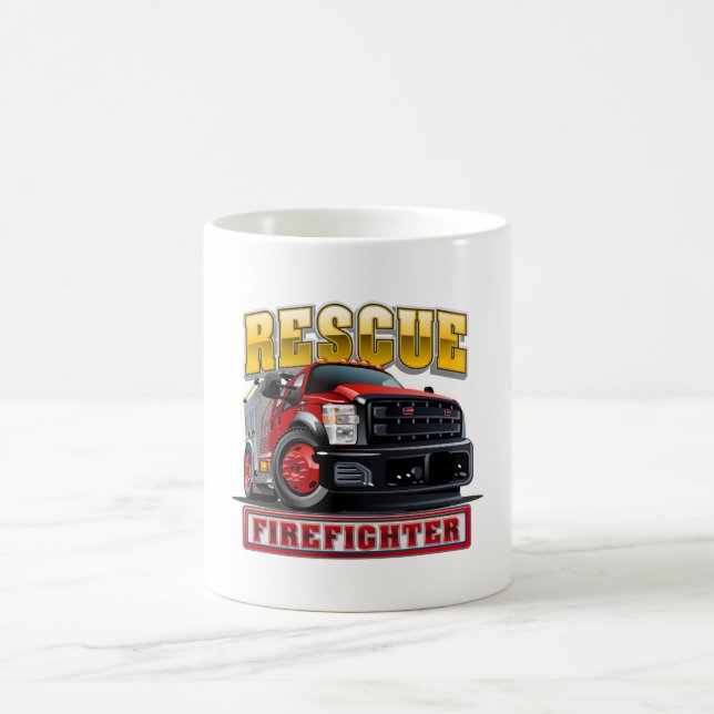 Cartoon-Feuerwehrfahrzeug Kaffeetasse (Mittel)