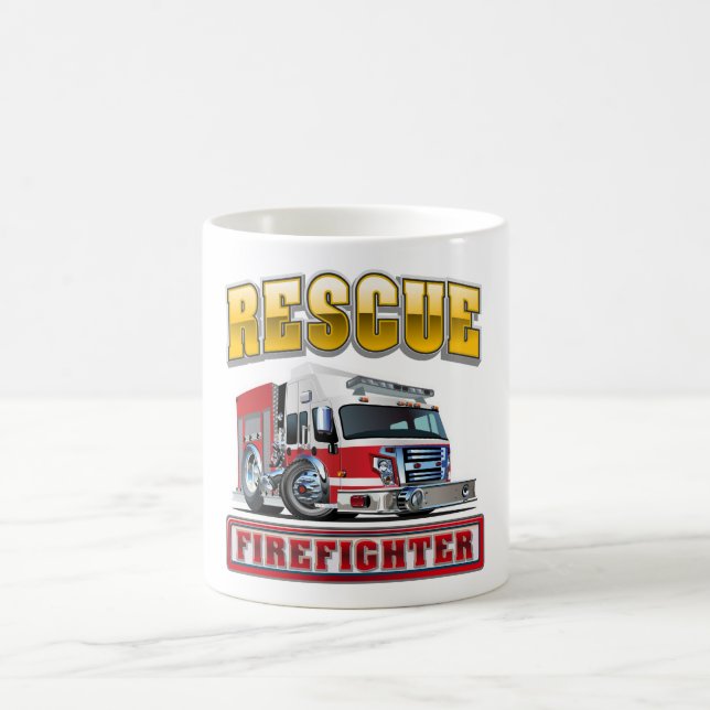 Cartoon-Feuerwehrfahrzeug Kaffeetasse (Mittel)