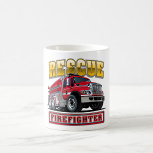 Cartoon-Feuerwehrfahrzeug Kaffeetasse