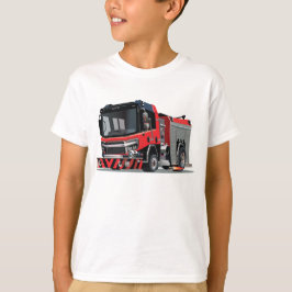 Cartoon-Feuerwehrfahrzeug T-Shirt