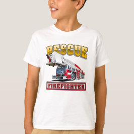Cartoon-Feuerwehrfahrzeug T-Shirt