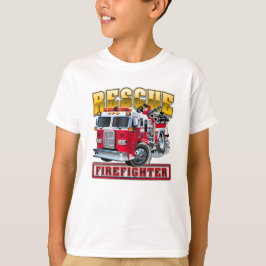 Cartoon-Feuerwehrfahrzeug T-Shirt