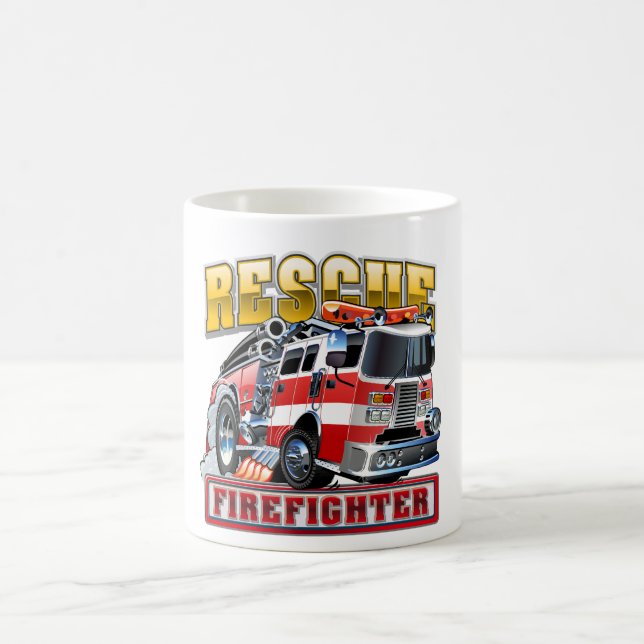 Cartoon-Feuerwehrhut Kaffeetasse (Mittel)
