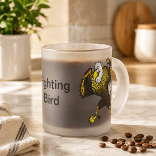 Cartoon Fighting Eagle Mattglastasse