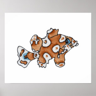 Cartoon Fisch Sweetlips Kinder-Mauer-Poster Poster