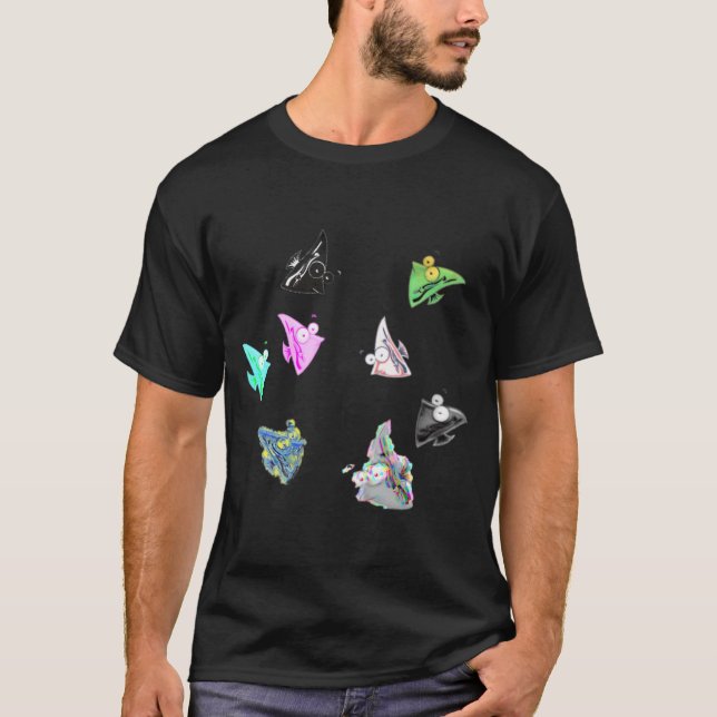 Cartoon-Fisch T-Shirt (Vorderseite)