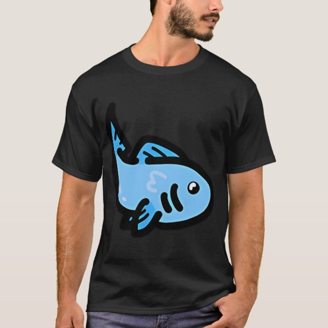 Cartoon-Fisch T-Shirt (Vorderseite)