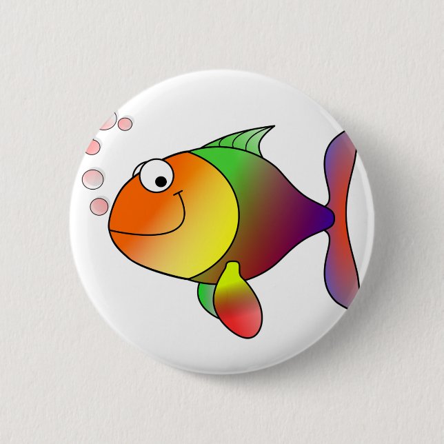 Cartoon Fish Button (Vorderseite)