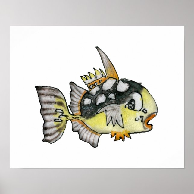 Cartoon Fish Children's Wall Art Poster (Vorne)