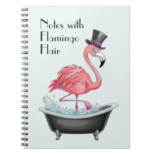 Cartoon Flamingo Notizblock