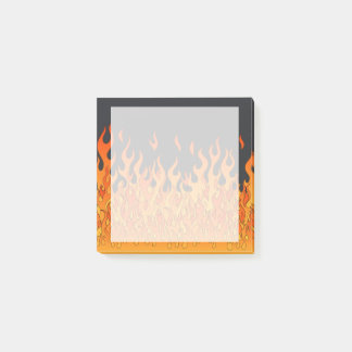 Cartoon-Flammen Post-it Klebezettel
