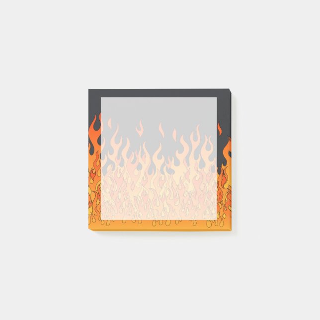 Cartoon-Flammen Post-it Klebezettel (Vorderseite)