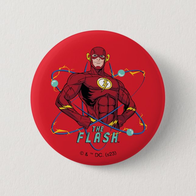Cartoon Flash Atomic Graphic Button (Vorderseite)