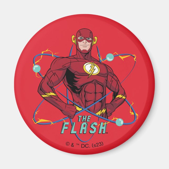 Cartoon Flash Atomic Graphic Magnet (Vorne)