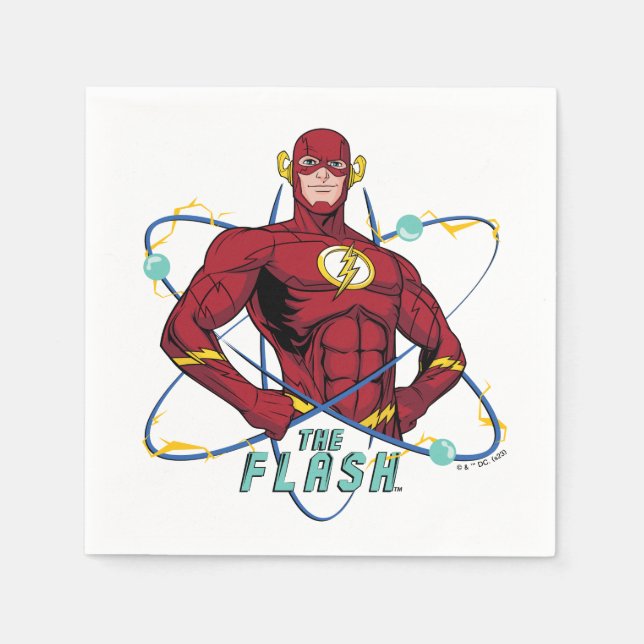 Cartoon Flash Atomic Graphic Serviette (Vorderseite)