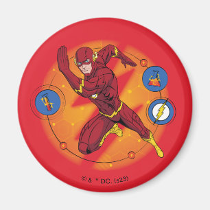Cartoon Flash-Labor mit grafischer Darstellung Magnet