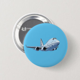 Cartoon Flugzeug Button