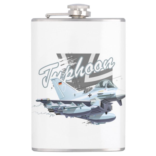 Cartoon Flugzeug Flachmann (Vorderseite)