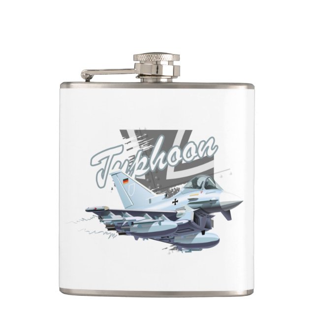 Cartoon Flugzeug Flachmann (Vorderseite)