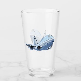Cartoon Flugzeug Glas