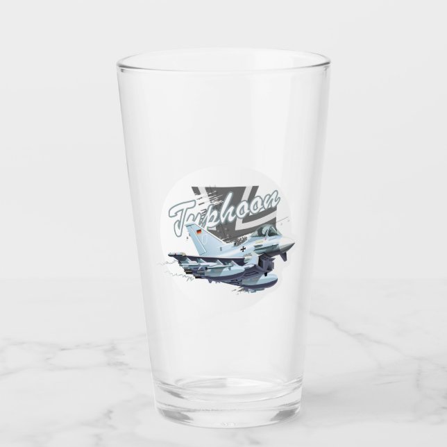 Cartoon Flugzeug Glas (Vorderseite)