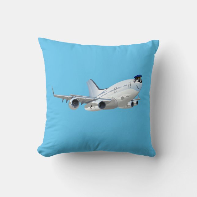 Cartoon Flugzeug Kissen (Vorderseite)