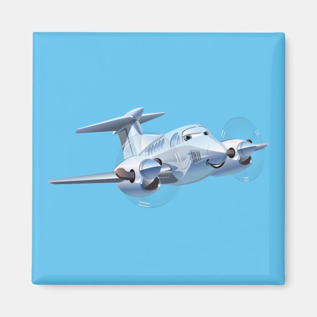 Cartoon Flugzeug Magnet (Vorne)