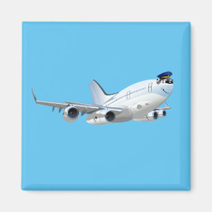 Cartoon Flugzeug Magnet