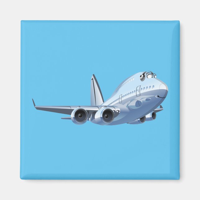 Cartoon Flugzeug Magnet (Vorne)