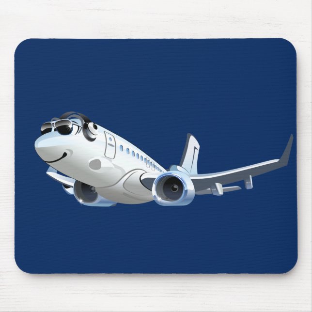 Cartoon Flugzeug Mousepad (Vorne)
