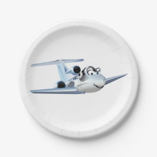 Cartoon Flugzeug Pappteller