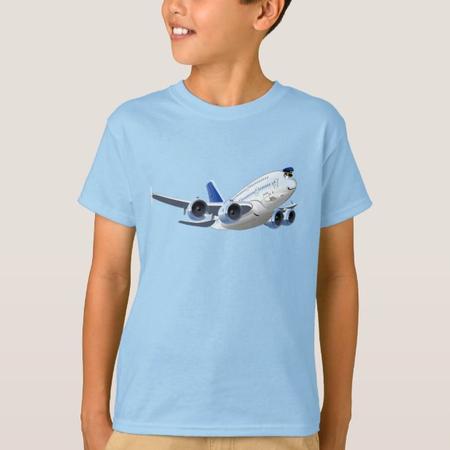 Cartoon Flugzeug T-Shirt (Vorderseite)