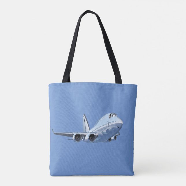 Cartoon Flugzeug Tasche (Rückseite)