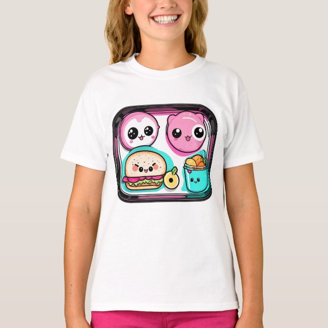 Cartoon Foods Gift for Kids T-Shirt (Vorderseite)
