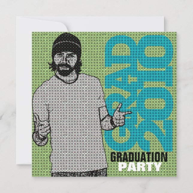 Cartoon Foto Beilage 6 Einladung zur Graduierung (Vorderseite)
