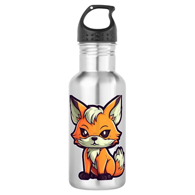 CARTOON FOX EDELSTAHLFLASCHE (Vorderseite)